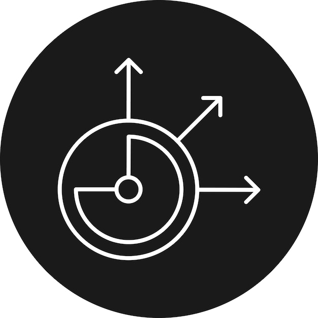 El icono del vector de detección de regularidades se puede utilizar para el conjunto de iconos de análisis de datos