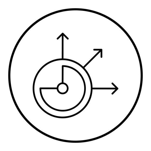 El icono del vector de detección de regularidades se puede utilizar para el conjunto de iconos de análisis de datos