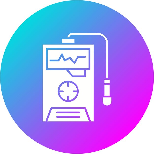 El icono del vector del detector de radiación se puede utilizar para el conjunto de iconos de energía nuclear