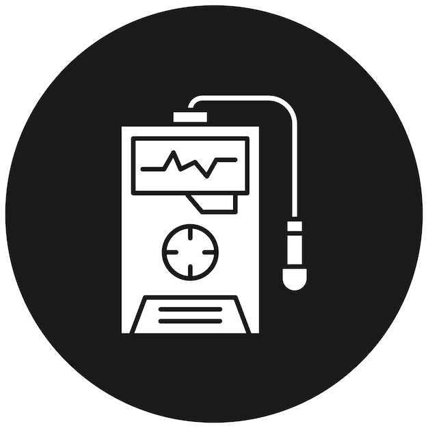 El icono del vector del detector de radiación se puede utilizar para el conjunto de iconos de energía nuclear