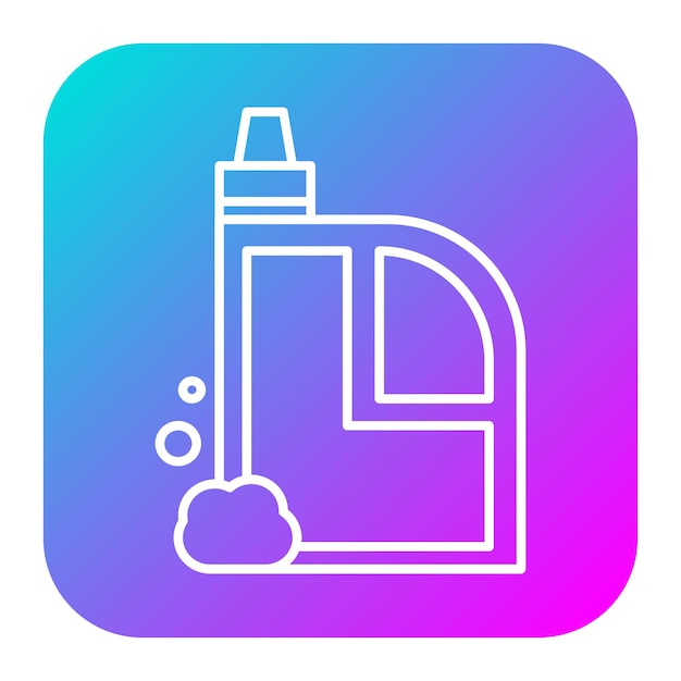 El icono del vector de detergente se puede utilizar para el conjunto de iconos de rutina de higiene