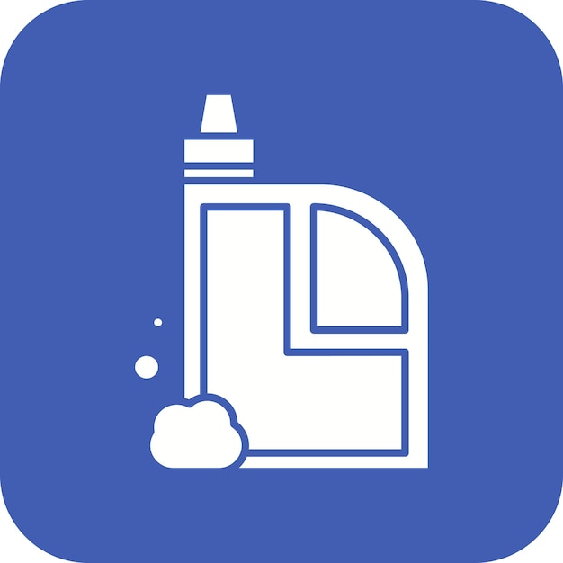 El icono del vector de detergente se puede utilizar para el conjunto de iconos de rutina de higiene