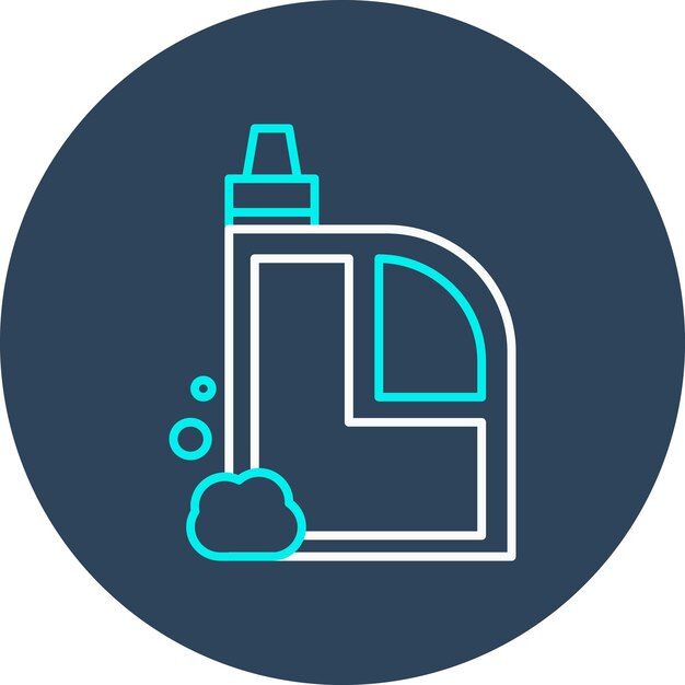 El icono del vector de detergente se puede utilizar para el conjunto de iconos de rutina de higiene