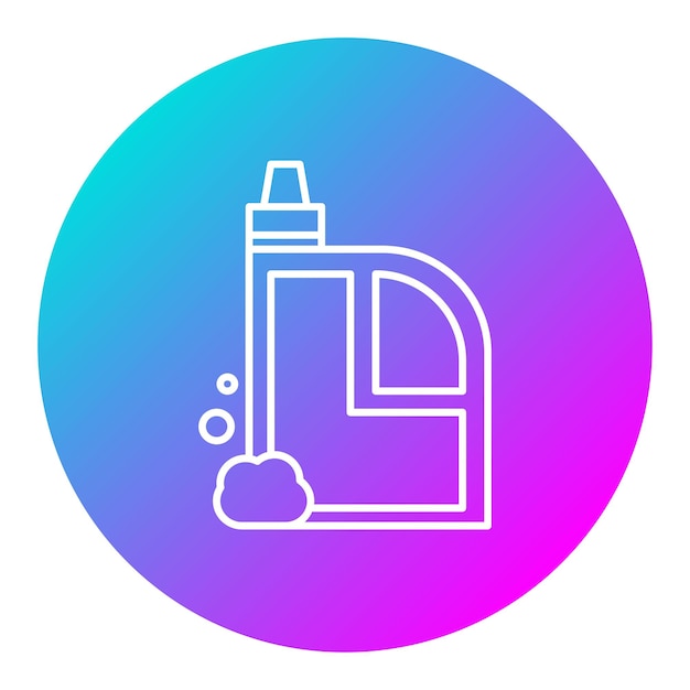 El icono del vector de detergente se puede utilizar para el conjunto de iconos de rutina de higiene