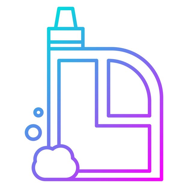 El icono del vector de detergente se puede utilizar para el conjunto de iconos de rutina de higiene