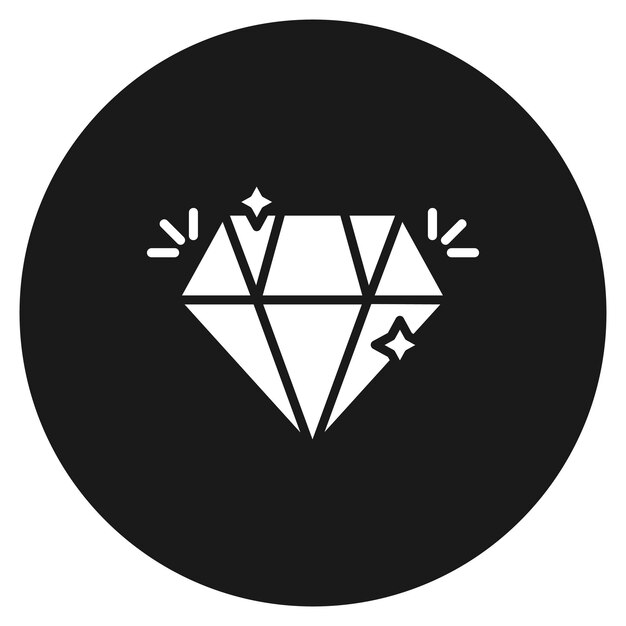 El icono del vector de diamante se puede usar para el conjunto de iconos de Crimen y Ley