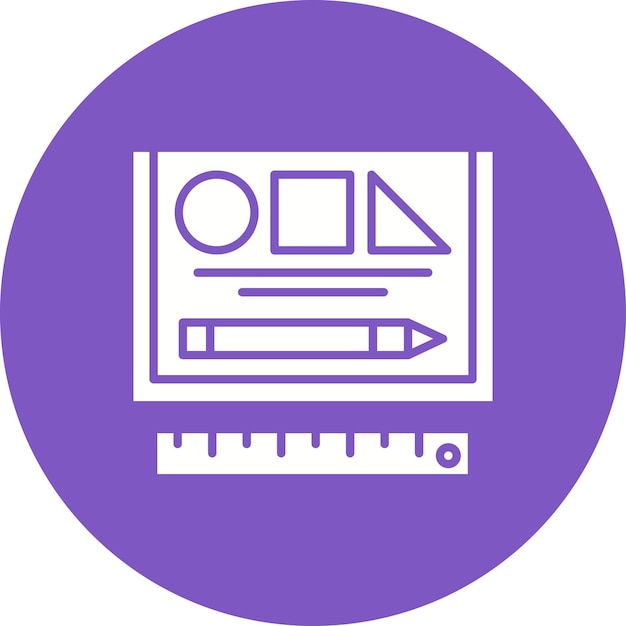 El icono del vector de dibujo se puede usar para el conjunto de iconos de vuelta a la escuela