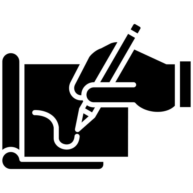 El icono del vector de dibujo se puede utilizar para el conjunto de iconos de Art and Craft Supplies