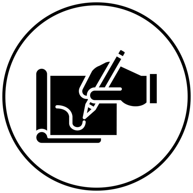El icono del vector de dibujo se puede utilizar para el conjunto de iconos de Art and Craft Supplies