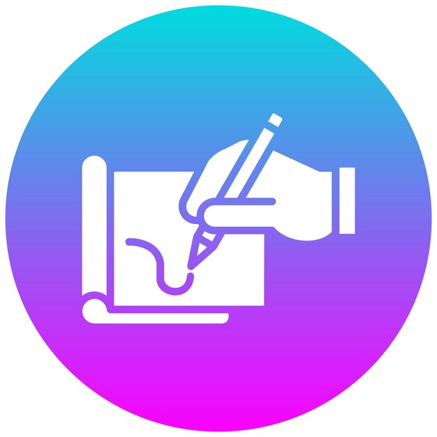El icono del vector de dibujo se puede utilizar para el conjunto de iconos de Art and Craft Supplies