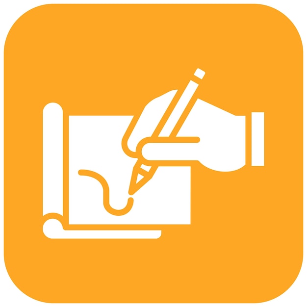 El icono del vector de dibujo se puede utilizar para el conjunto de iconos de Art and Craft Supplies