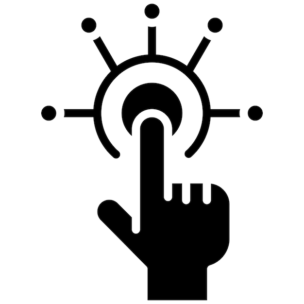 El icono del vector de digitalización se puede utilizar para el conjunto de iconos de Business Analytics