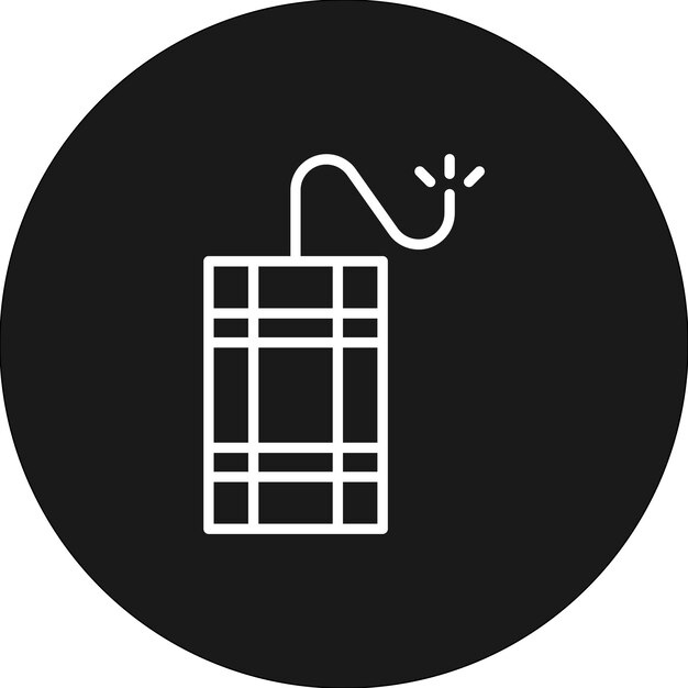 El icono del vector de dinamita se puede usar para el conjunto de iconos de Crimen y Ley