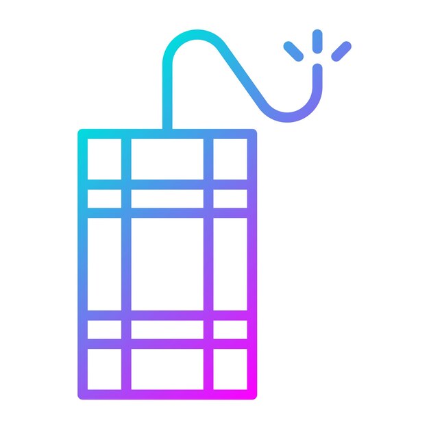 El icono del vector de dinamita se puede usar para el conjunto de iconos de Crimen y Ley