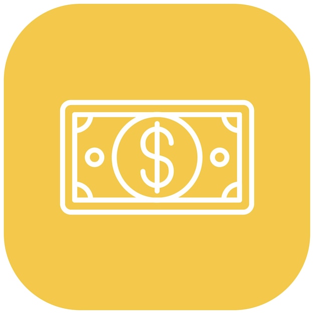 El icono del vector de dinero se puede usar para el conjunto de iconos de lujo
