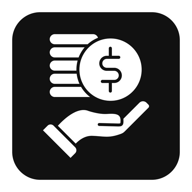 El icono del vector de dinero se puede utilizar para el conjunto de iconos del supermercado