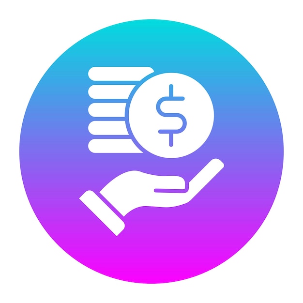 El icono del vector de dinero se puede utilizar para el conjunto de iconos del supermercado