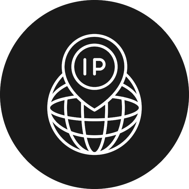 El icono del vector de la dirección IP se puede utilizar para el conjunto de iconos de alojamiento web