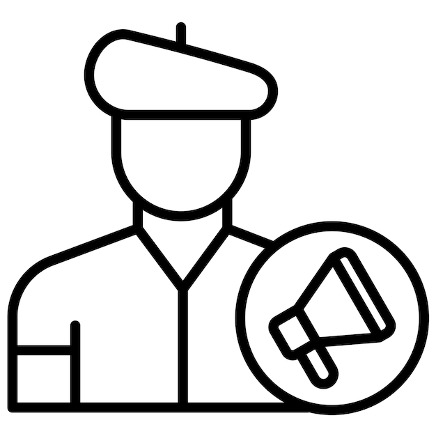 El icono del vector del director de la película se puede usar para el conjunto de iconos de diversidad