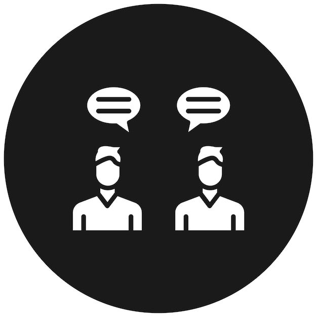 El icono del vector de discusión se puede utilizar para el conjunto de iconos de comunicaciones