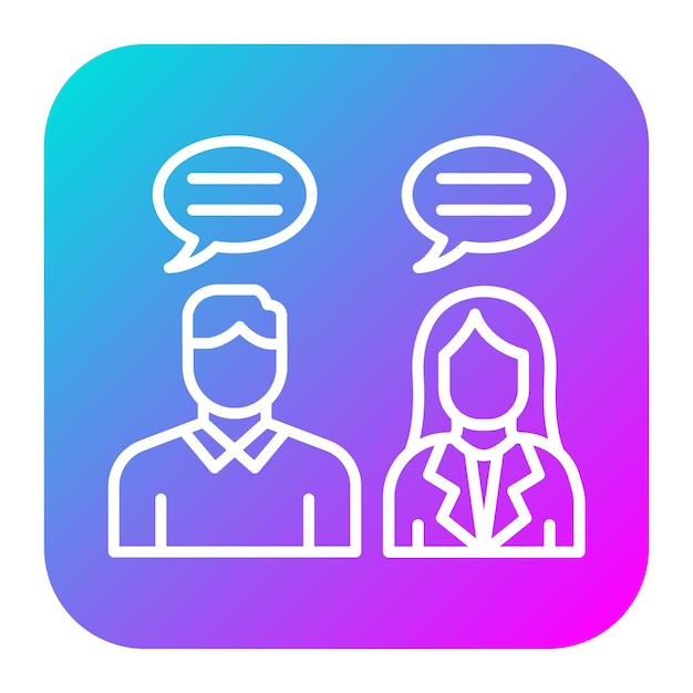 El icono del vector de discusión se puede utilizar para el conjunto de iconos de Derechos Humanos