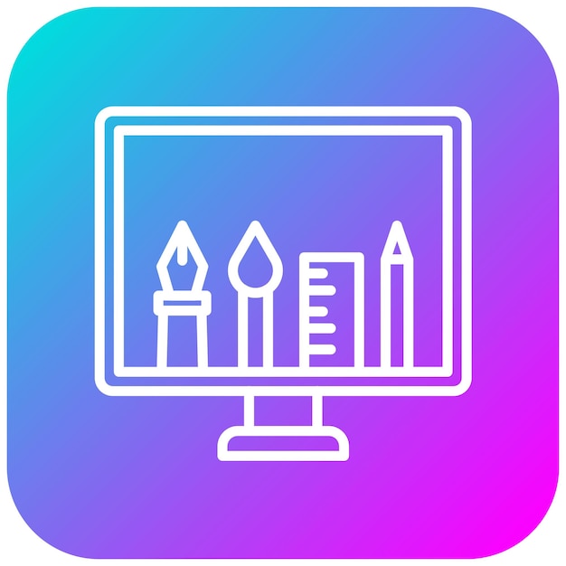 El icono de vector de diseño creativo se puede utilizar para el conjunto de iconos de Art and Craft Supplies