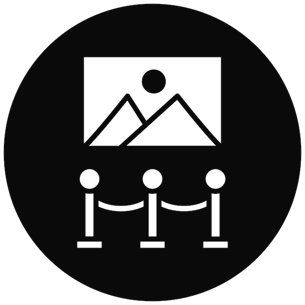 El icono del vector de diseño de la exposición se puede utilizar para el conjunto de iconos de Art and Craft Supplies