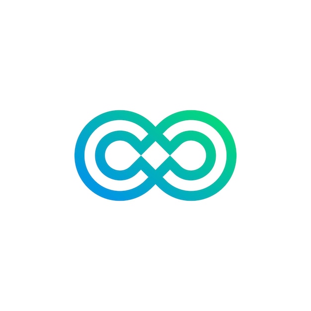 Icono de vector de diseño de logotipo infinito con idea moderna