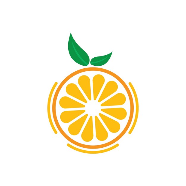 Icono de Vector de diseño de logotipo naranja