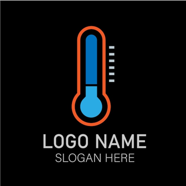 Icono de vector de diseño de logotipo térmico