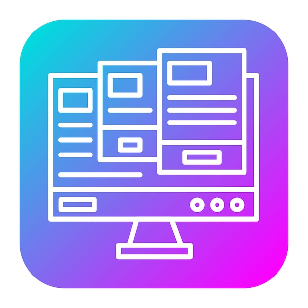 El icono de vector de diseño responsivo se puede utilizar para el conjunto de iconos de codificación y desarrollo