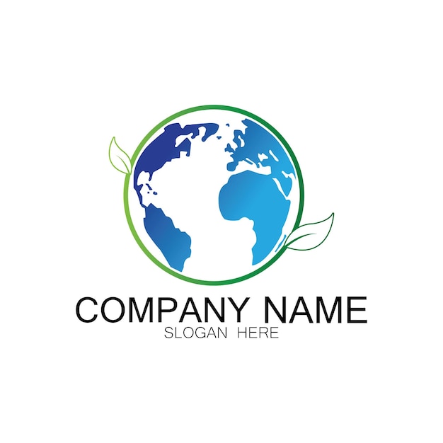 Icono de vector de diseños de logotipo mundial