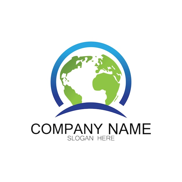 Icono de vector de diseños de logotipo mundial