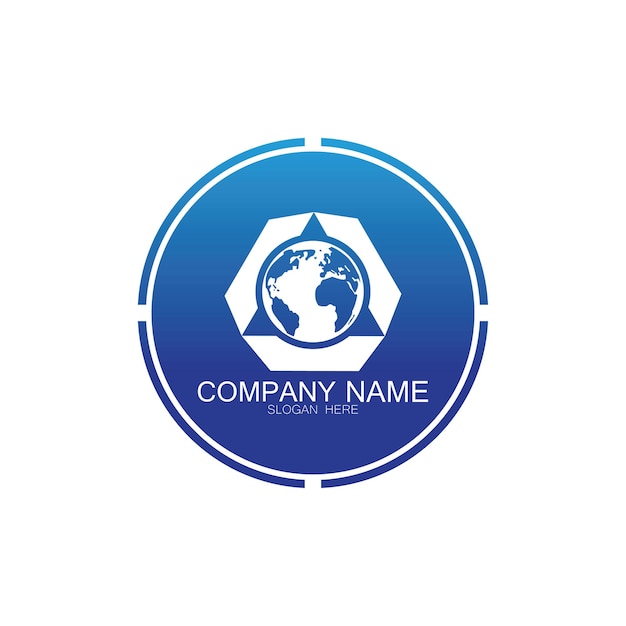 Icono de vector de diseños de logotipo mundial