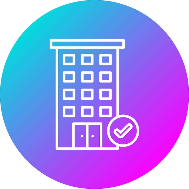 El icono del vector de disponibilidad del hotel se puede utilizar para el conjunto de iconos de gestión del hotel