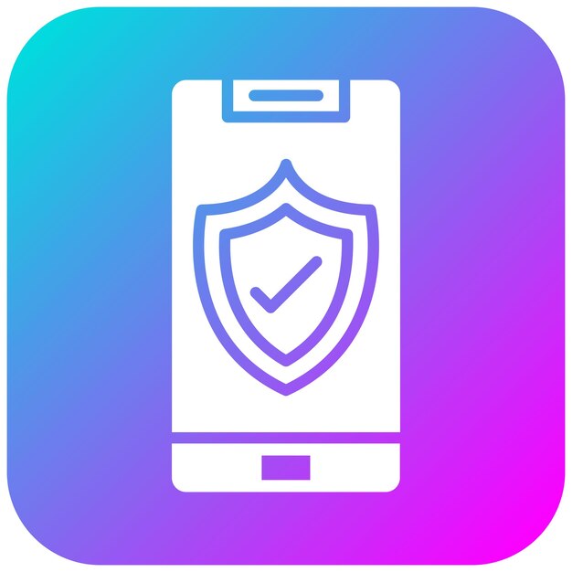 El icono del vector de dispositivo seguro se puede utilizar para el conjunto de iconos de red y intercambio de datos