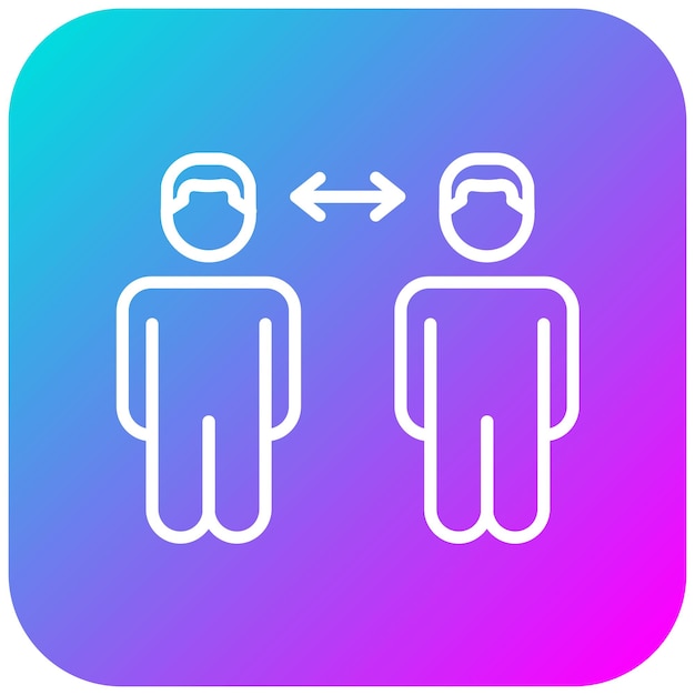 El icono del vector de distancia se puede usar para el conjunto de iconos de la aplicación de entrenamiento