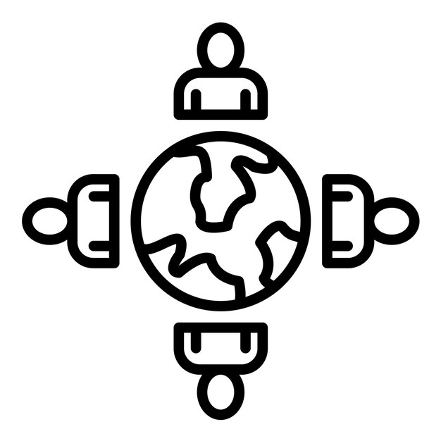 El icono del vector de diversidad se puede utilizar para el conjunto de iconos de valores básicos