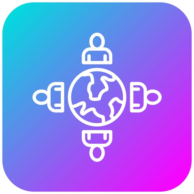 El icono del vector de diversidad se puede utilizar para el conjunto de iconos de valores básicos