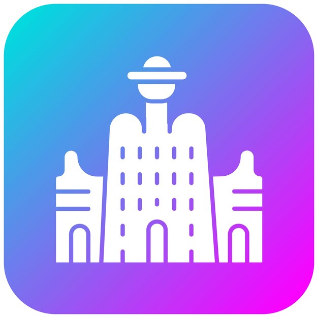 El icono del vector Djenne se puede utilizar para el conjunto de iconos de puntos de referencia