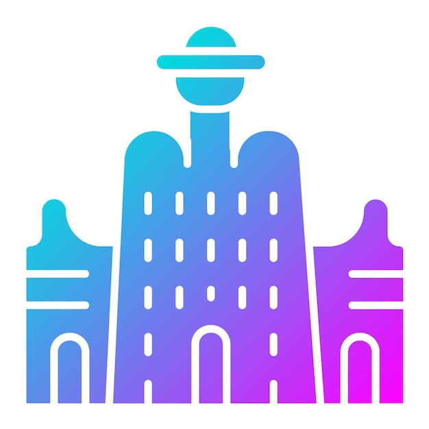 El icono del vector Djenne se puede utilizar para el conjunto de iconos de puntos de referencia