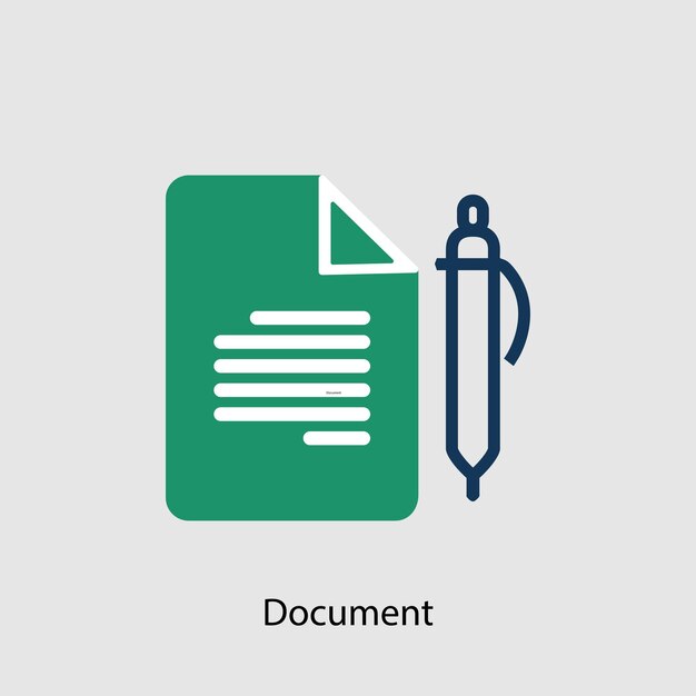 Ícono de vector de documento gráfico vectorial aislado
