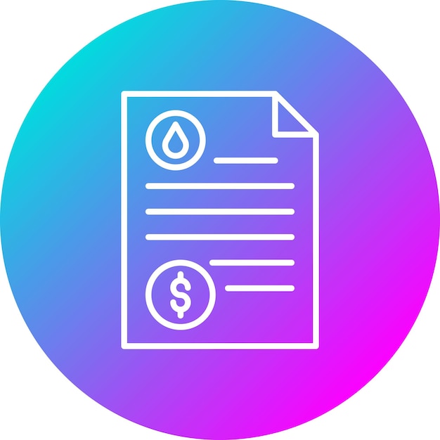 El icono del vector del documento de petróleo se puede utilizar para el conjunto de iconos de la industria de la gasolina