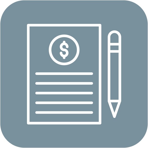 El icono del vector del documento de préstamo se puede utilizar para el conjunto de iconos de préstamo