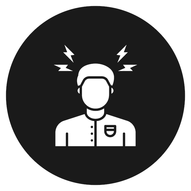 El icono del vector del dolor de cabeza se puede utilizar para el conjunto de iconos médicos