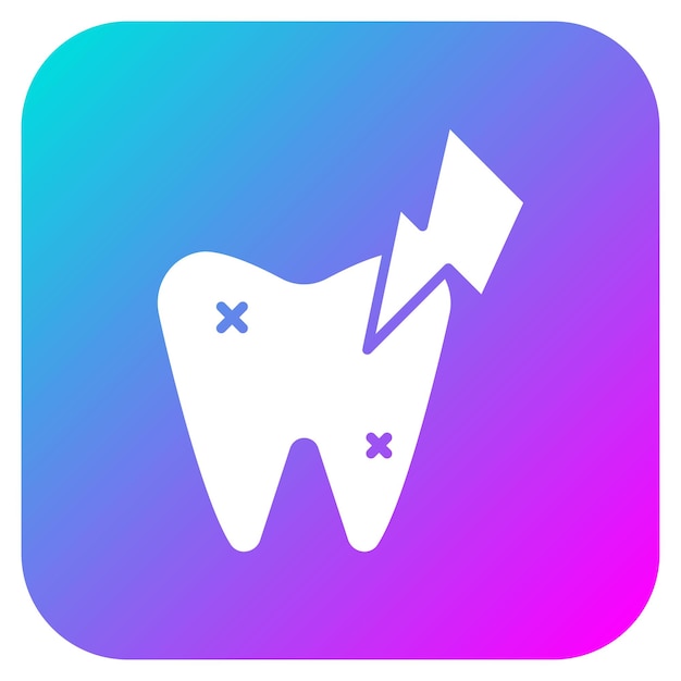 El icono del vector del dolor de dientes se puede utilizar para el conjunto de iconos de cuidado dental