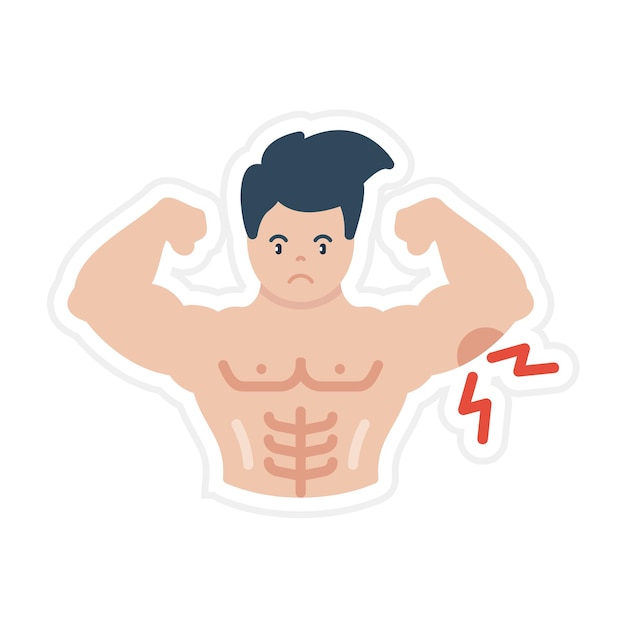 El icono del vector del dolor se puede usar para el conjunto de iconos del gimnasio