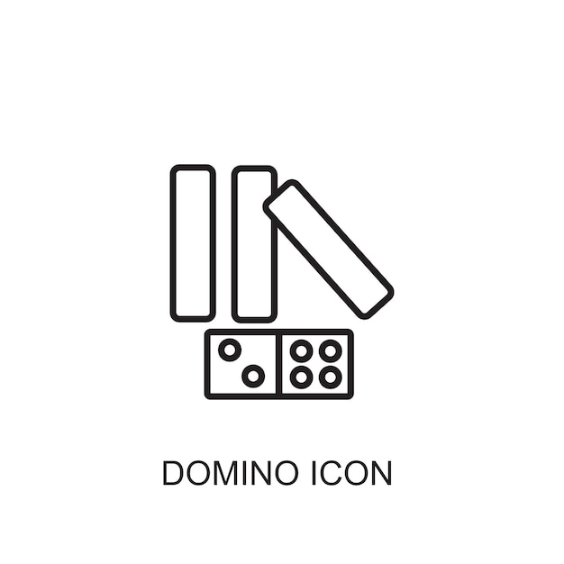 El icono del vector de domino