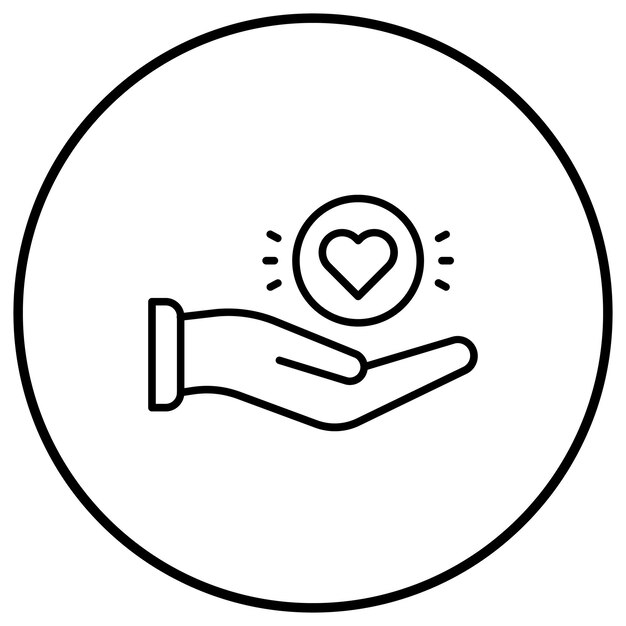 El icono de vector de donación se puede utilizar para el conjunto de iconos de donaciones