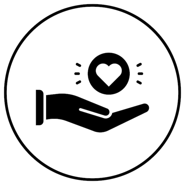 El icono de vector de donación se puede utilizar para el conjunto de iconos de donaciones